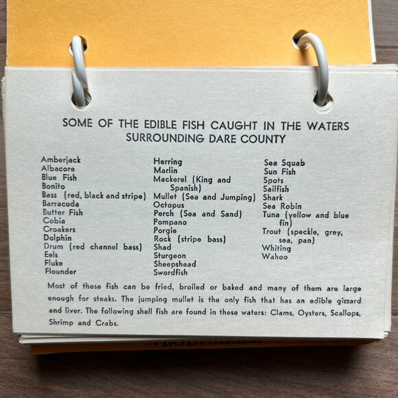 Vintage Roanoke Island North Carolina 2-ring flip cookbook - Picture 5 of 8